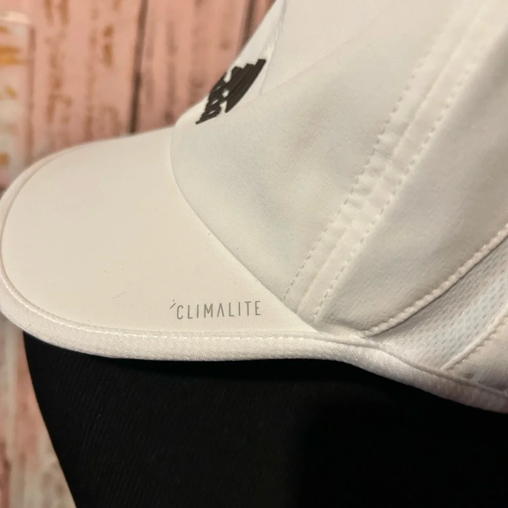 adidas White and Black Logo Hat